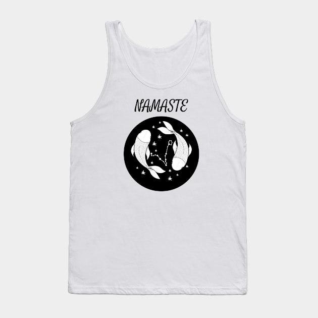 Namaste Pisces Tank Top by DesignIndex